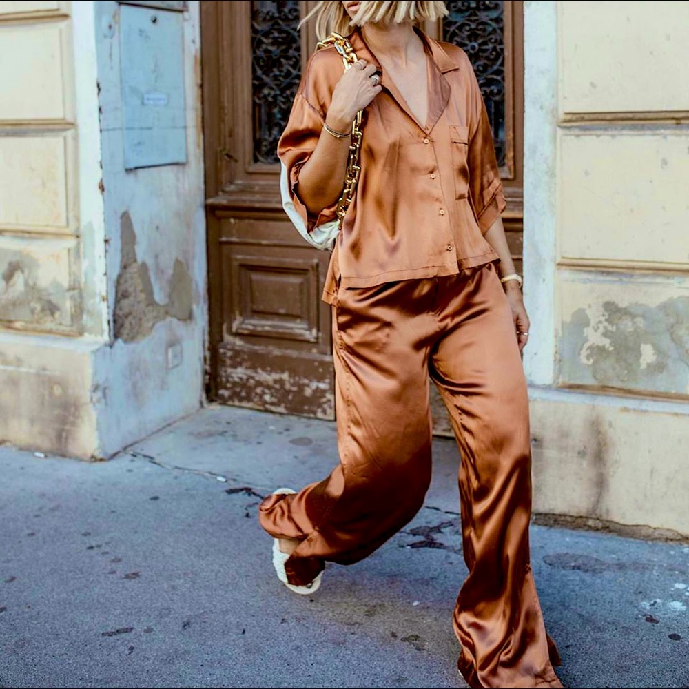Zara satin pajama set NWT *sold out online!!